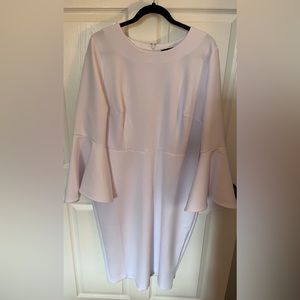 Eloquii bell sleeve white dress